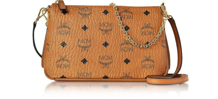 商品MCM|Millie Visetos 干邑色中号拉链斜挎包,价格¥3276,第1张图片