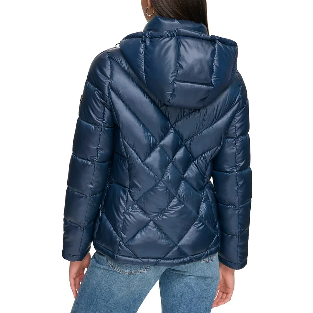 商品Calvin Klein|Women's Shine Hooded Packable Puffer Coat, Created for Macy's,价格¥732,第2张图片详细描述