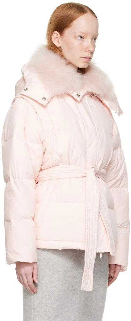 商品Yves Salomon|Pink Quilted Down Jacket,价格¥3258,第2张图片详细描述