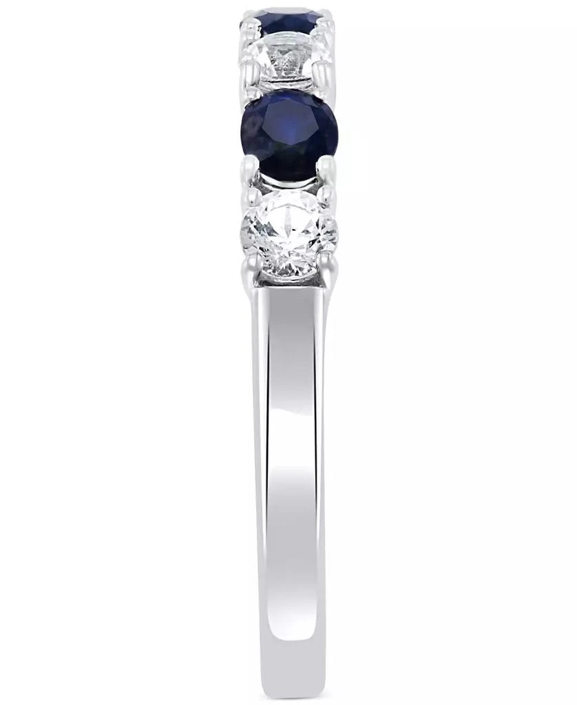 商品Effy|EFFY® Blue & White Sapphire (1-1/10 ct. t.w.) Band in 14k White Gold. (Also available in Emerald and Ruby),价格¥3665,第4张图片详细描述