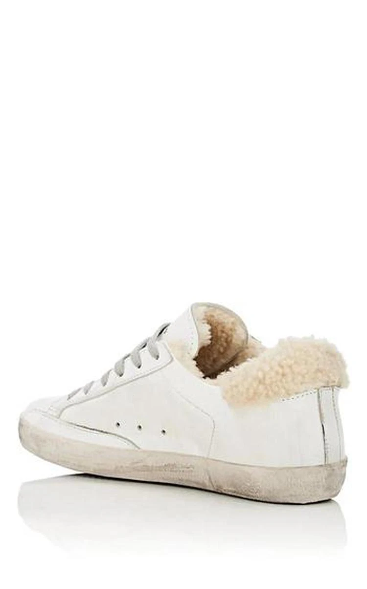 商品Golden Goose|Women's Superstar Shearling-Lined Leather Sneakers,价格¥4355,第3张图片详细描述