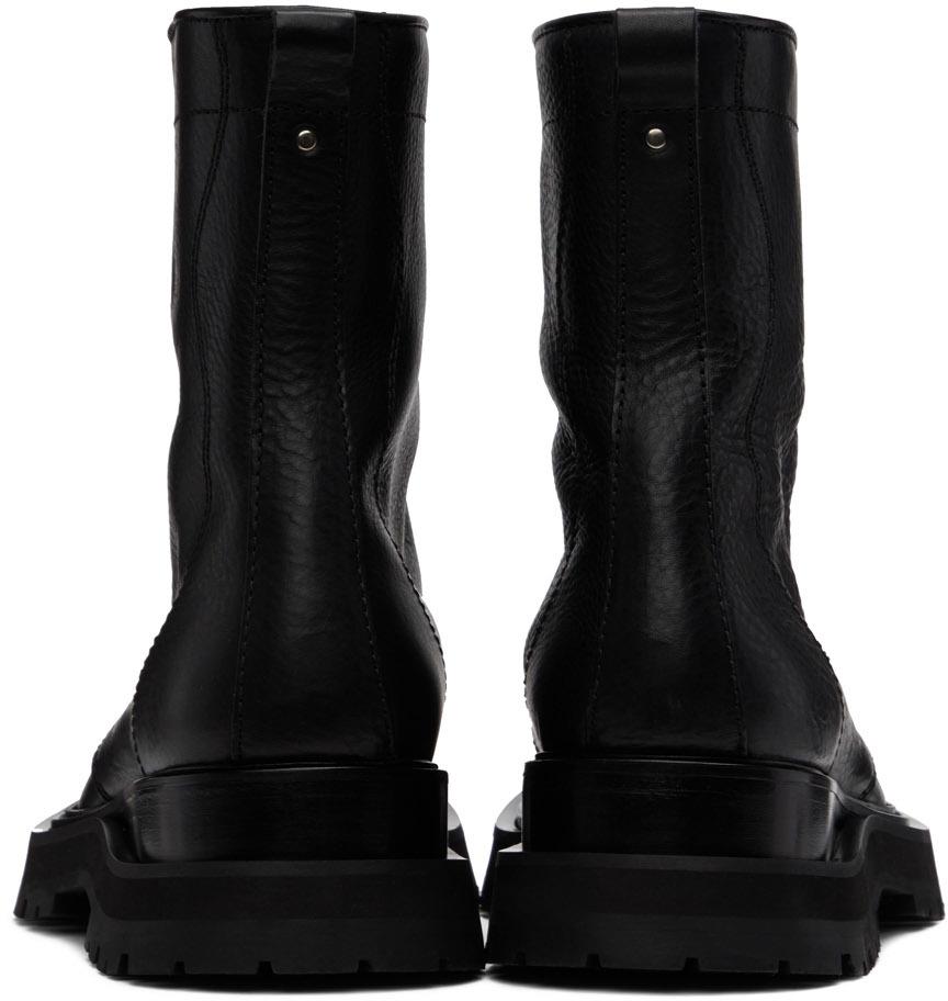 Black Zipped Boots商品第2张图片规格展示
