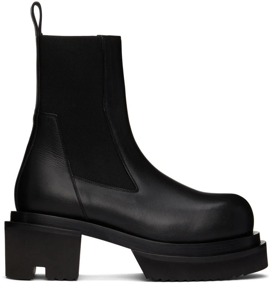 商品Rick Owens|Black Beatle Ballast Boots,价格¥6997,第1张图片