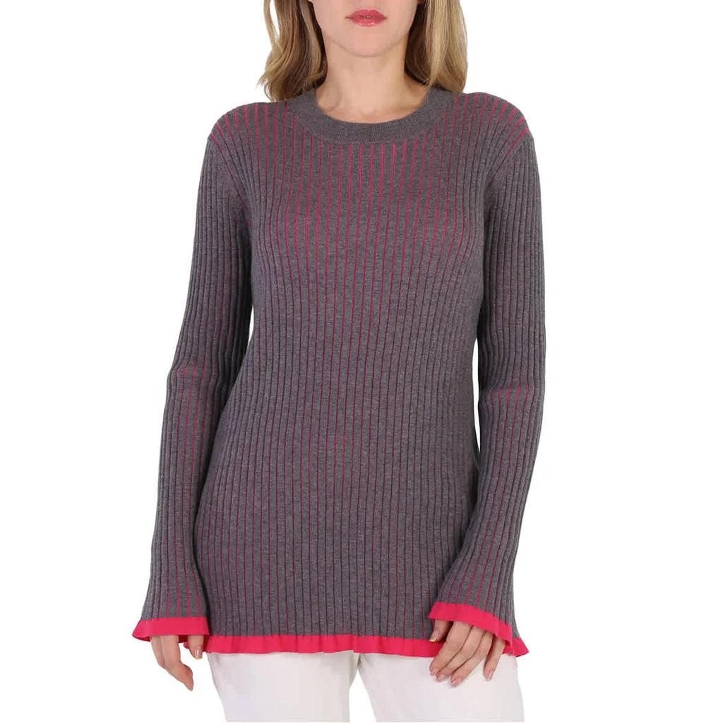 商品Burberry|Burberry Ladies Rib Knit Cashmere Silk Sweater, Size X-Large,价格¥2204,第1张图片