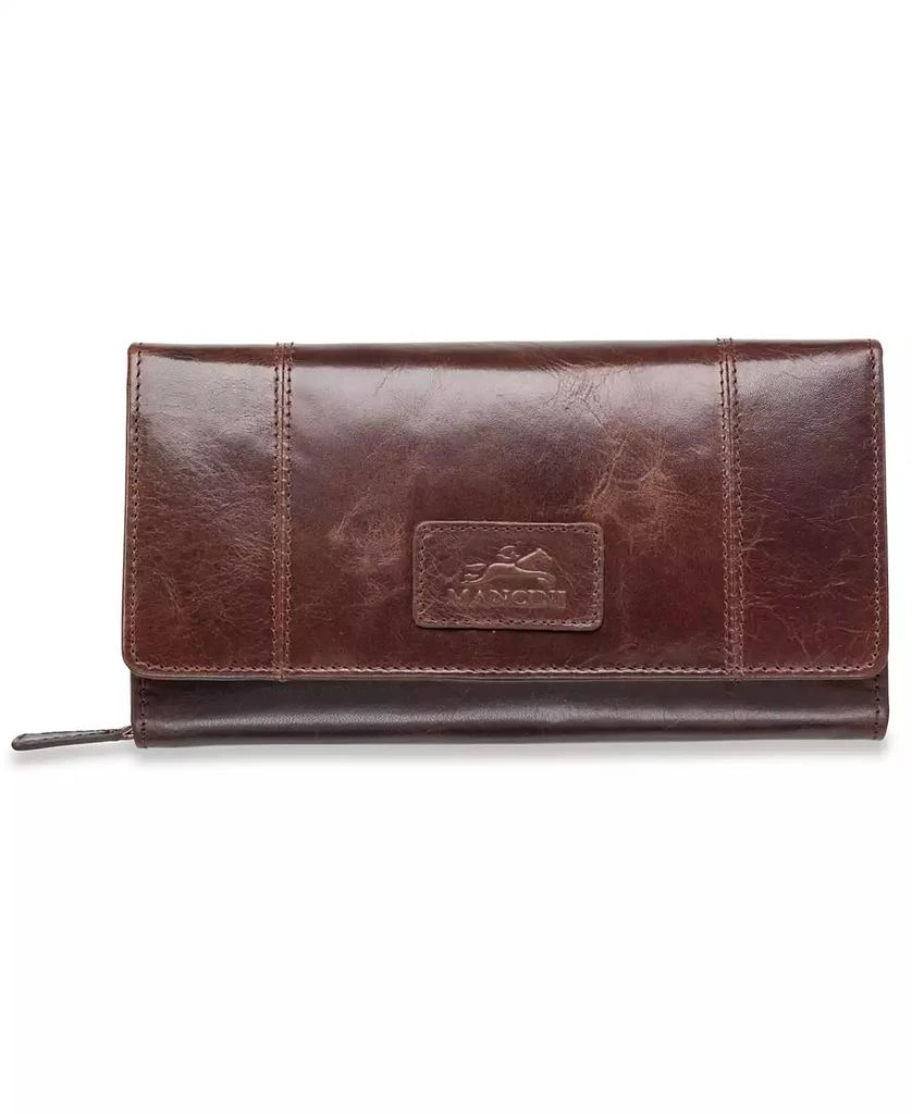 商品Mancini Leather Goods|Casablanca Collection RFID Secure Ladies Clutch Wallet,价格¥393,第1张图片