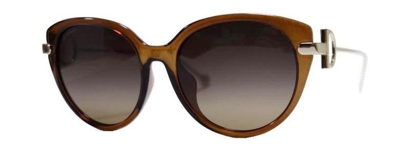 商品Salvatore Ferragamo|Brown Gradient Cat Eye Ladies Sunglasses SF919SA 210 55,价格¥513,第1张图片