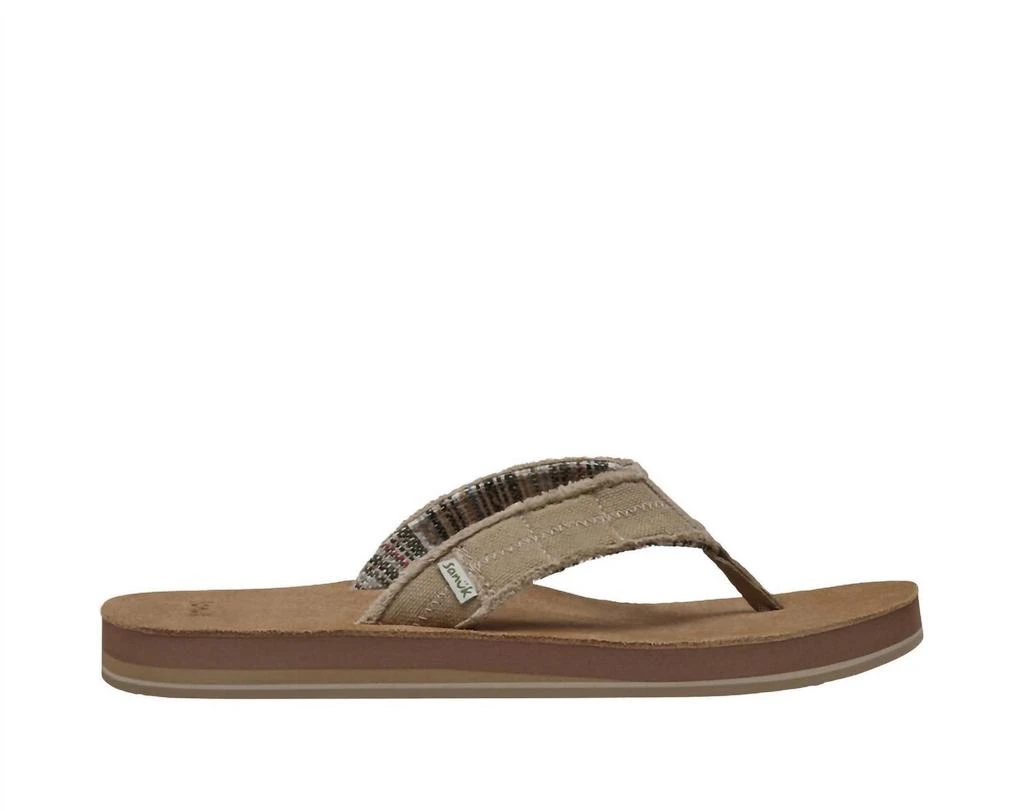 商品Sanuk|Men'S Fraid Not Soft Top Flip Flop in Natural,价格¥366,第2张图片详细描述