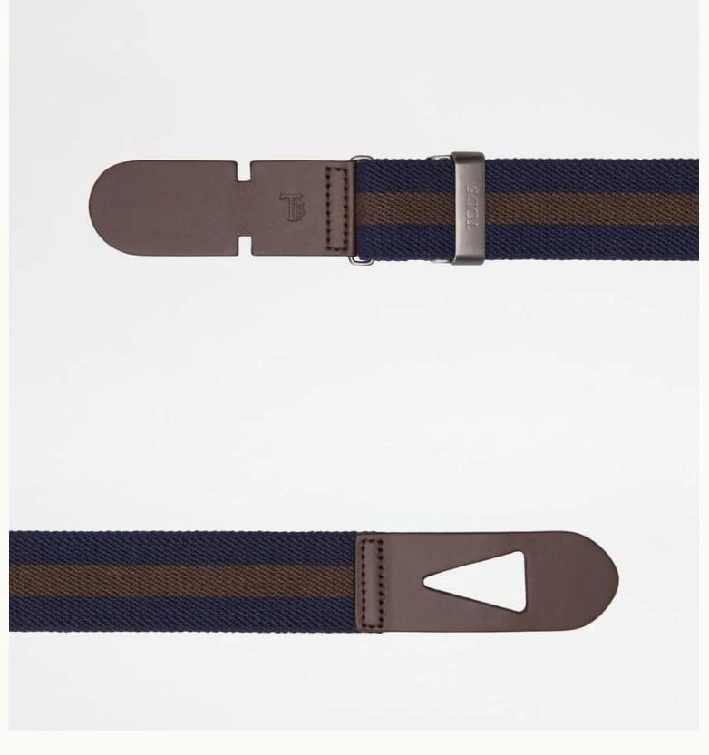 商品Tod's|Tod's Cintura In Tela E Pelle Bicolor Xcmcp770100rja1o80,价格¥1497,第2张图片详细描述