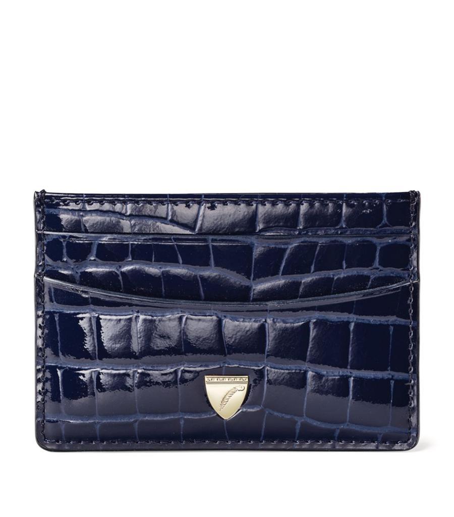 商品Aspinal of London|Croc-Embossed Slim Card Holder,价格¥516,第1张图片