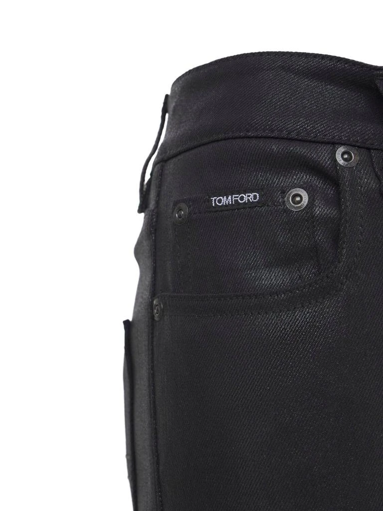 商品Tom Ford|Shiny Lacquered Denim Skinny Pants,价格¥6380,第4张图片详细描述