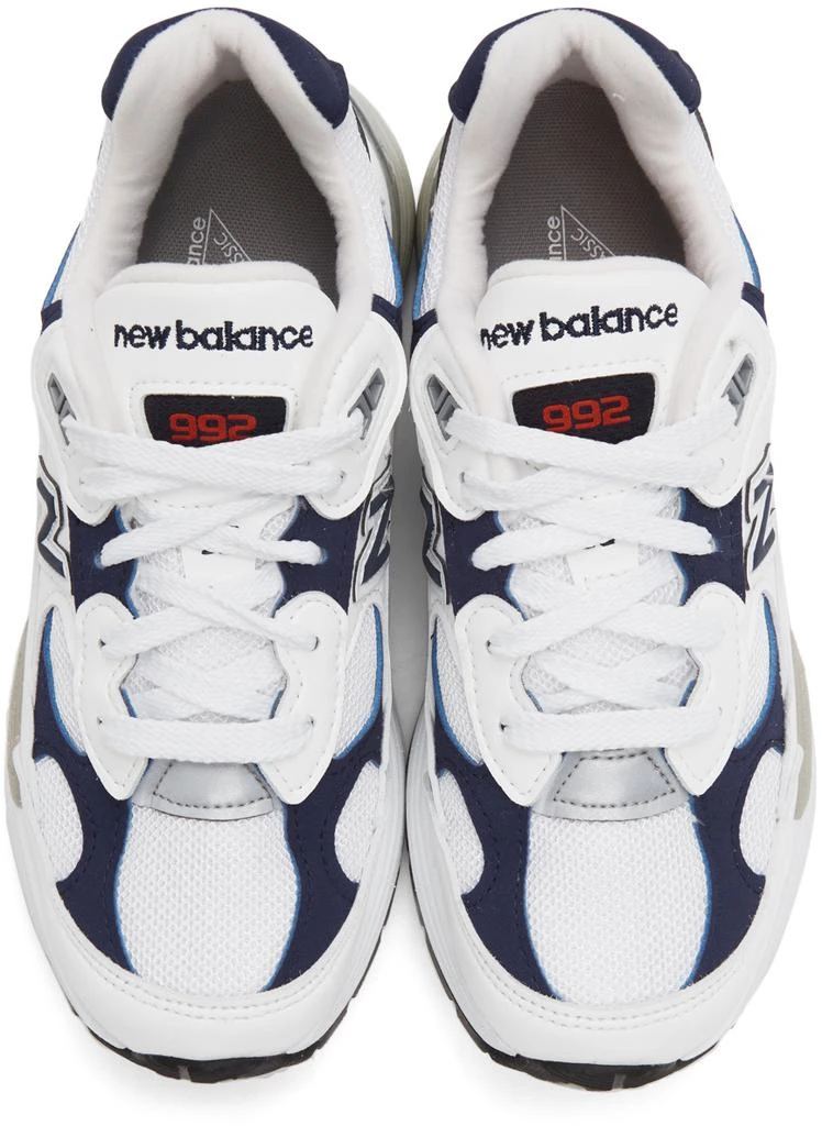 商品New Balance|White & Navy Made in US 992 Sneakers,价格¥1617,第5张图片详细描述