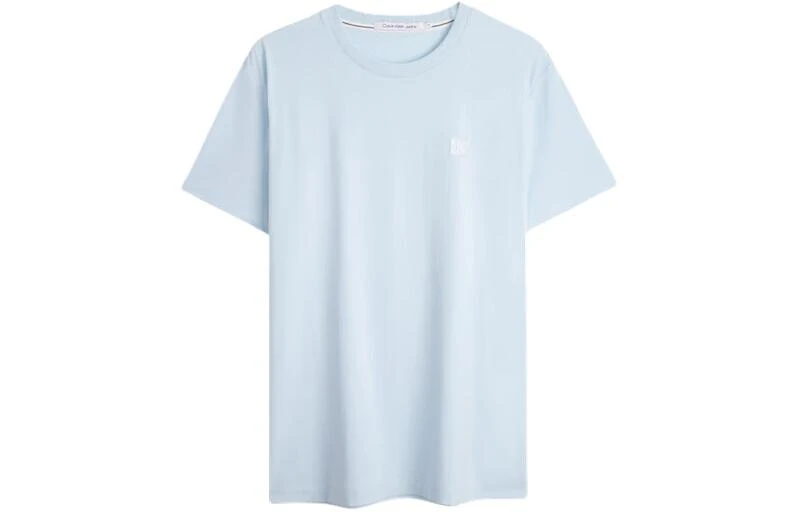 商品[国内直发] Calvin Klein|CALVIN KLEIN  纯色圆领套头短袖T恤 男款 井天蓝,价格¥374,第1张图片