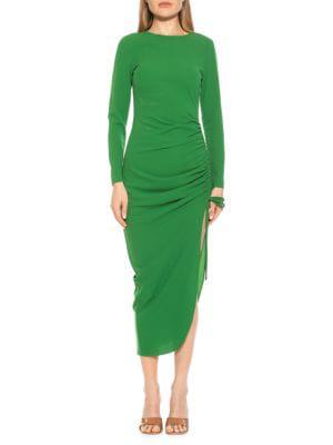 Nikki Solid-Hued Ruched Dress商品第5张图片规格展示
