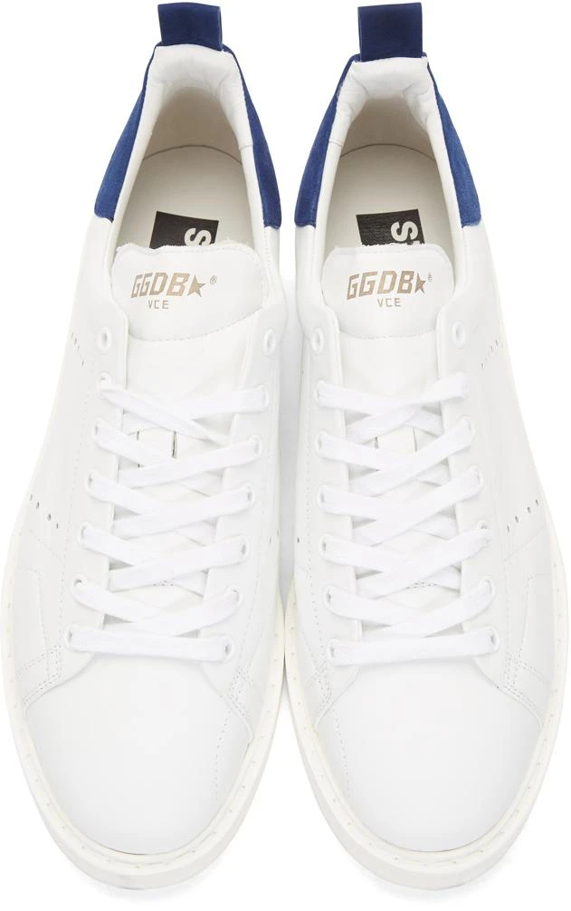 商品Golden Goose|White & Blue Starter Sneakers,价格¥2889,第5张图片详细描述