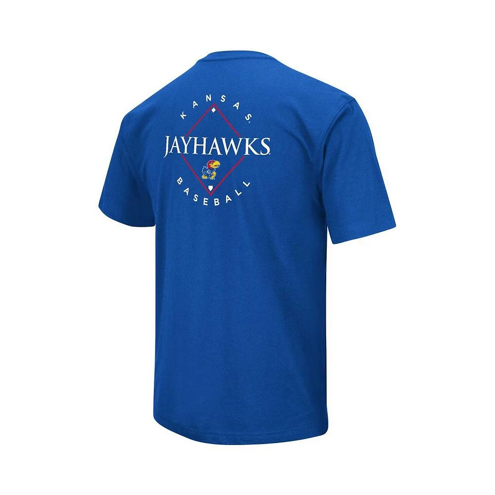 商品Colosseum|Men's Royal Kansas Jayhawks Baseball On-Deck 2-Hit T-shirt,价格¥187,第3张图片详细描述
