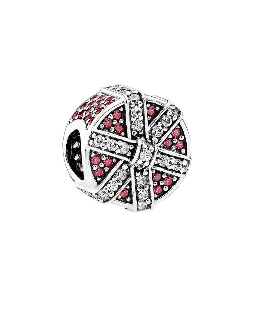 商品PANDORA|PANDORA Silver & Red CZ Shimmering Gift Charm,价格¥236,第1张图片