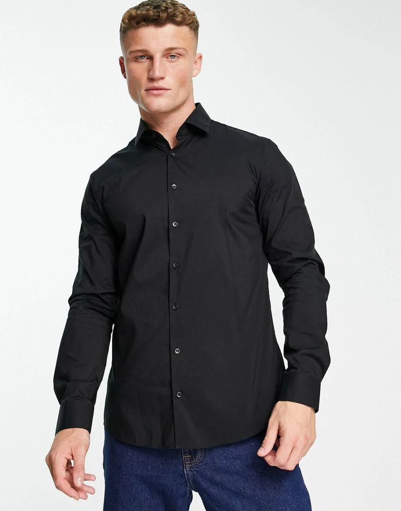 商品Calvin Klein|Calvin Klein shirt in black,价格¥378,第1张图片