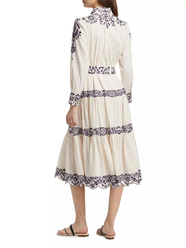 商品FIGUE|Molly Embroidered Cotton Midi-Shirtdress,价格¥3111,第5张图片详细描述