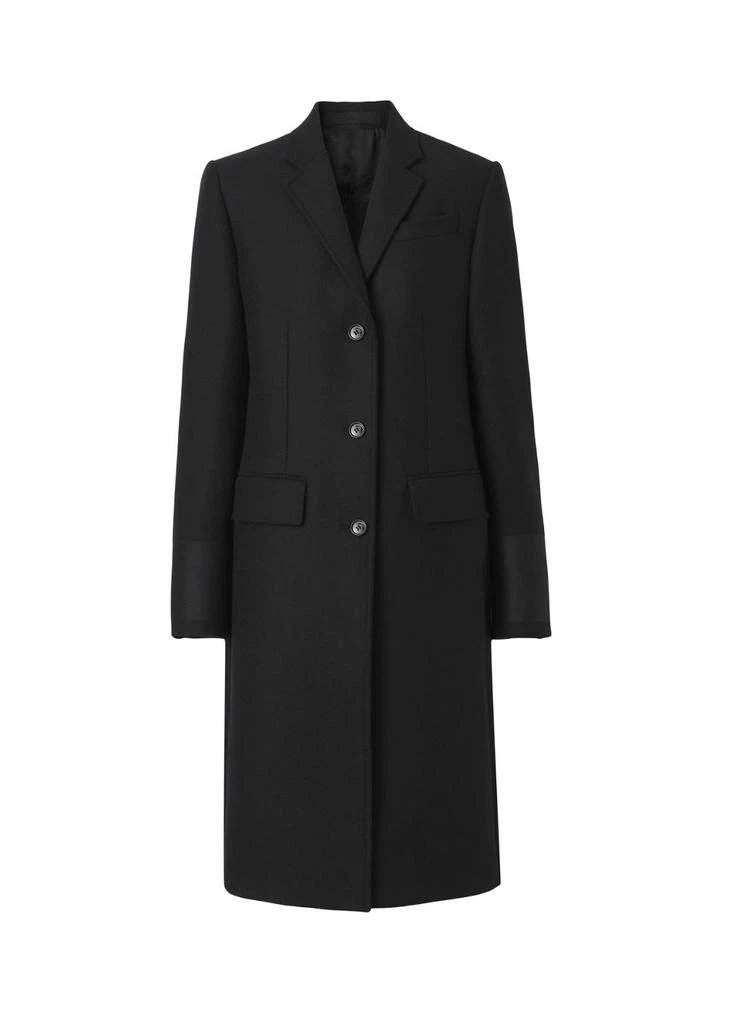 商品Burberry|Cuff detail camel hair wool tailored coat,价格¥27716,第1张图片