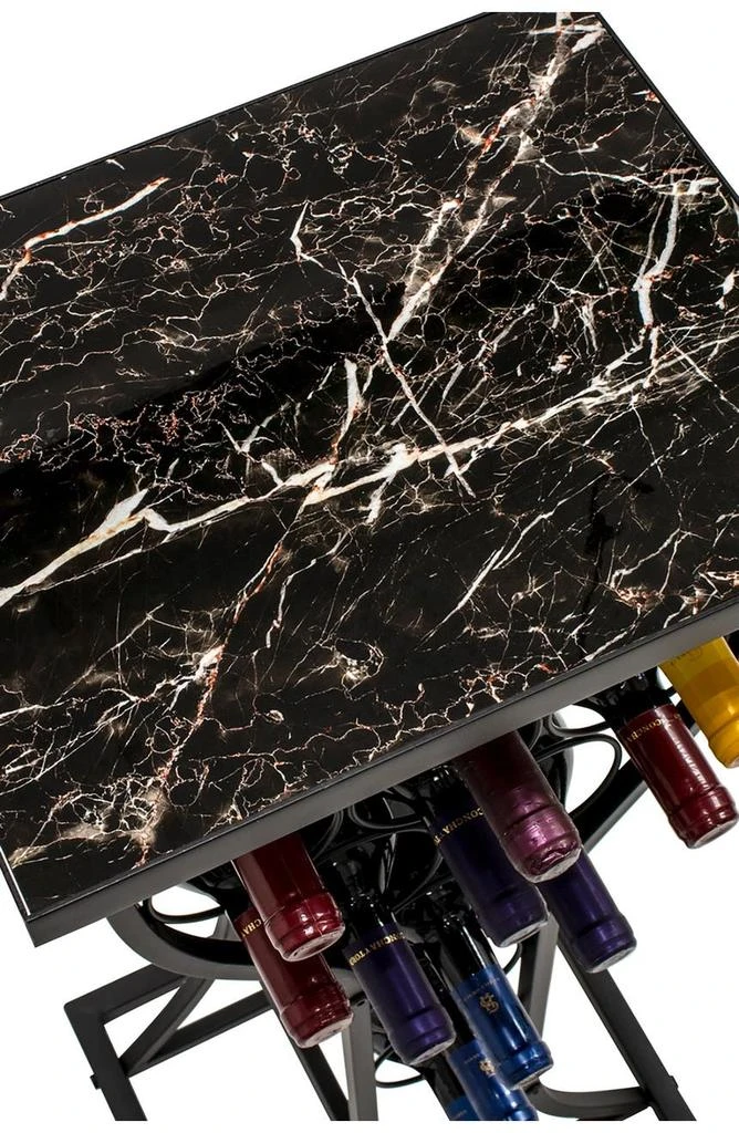 商品SORBUS|Black Marble Finish Wine Storage Display Rack,价格¥715,第1张图片