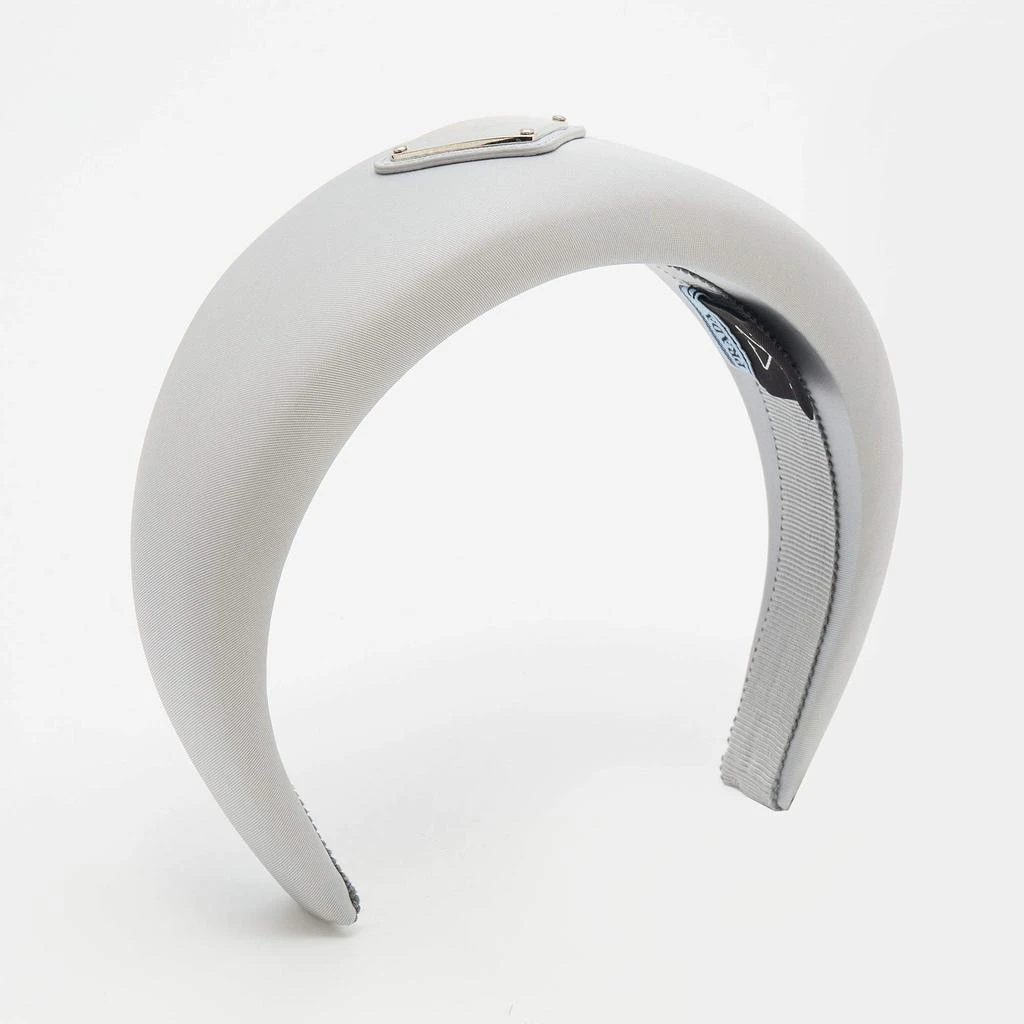 商品[二手商品] Prada|Prada Grey Enamel Logo Detail Re-Nylon Headband ,价格¥2985,第3张图片详细描述