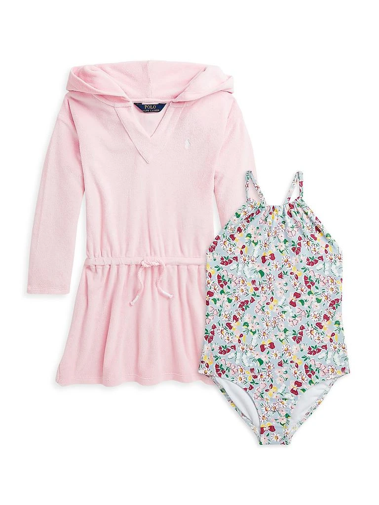 商品Ralph Lauren|Little Girl's Floral Halterneck One-Piece Swimsuit,价格¥333,第2张图片详细描述