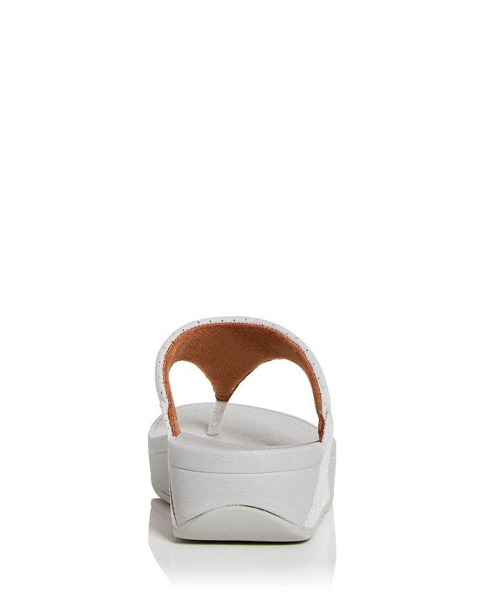 商品FitFlop|Women's Lulu Perforated Croc Embossed Thong Wedge Sandals,价格¥639,第4张图片详细描述