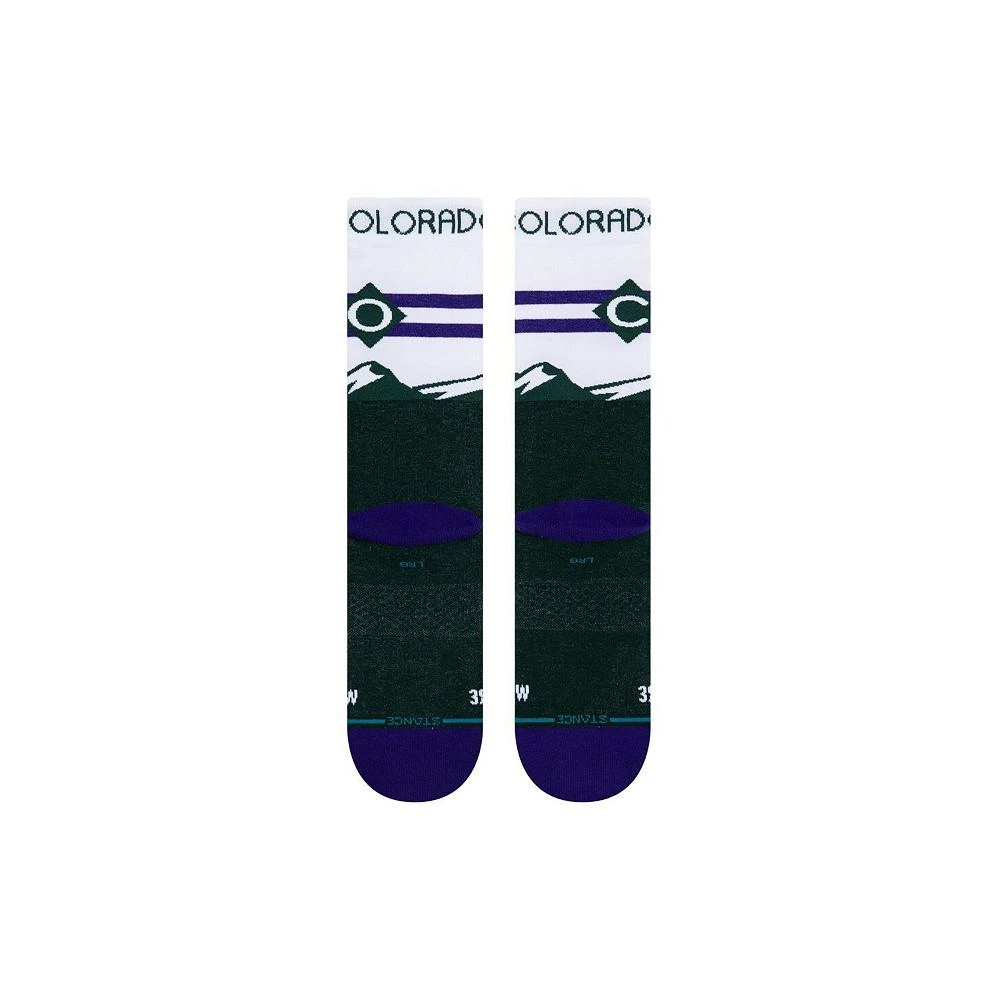 商品Stance|Men's Green Colorado Rockies City Connect Crew Socks,价格¥150,第2张图片详细描述