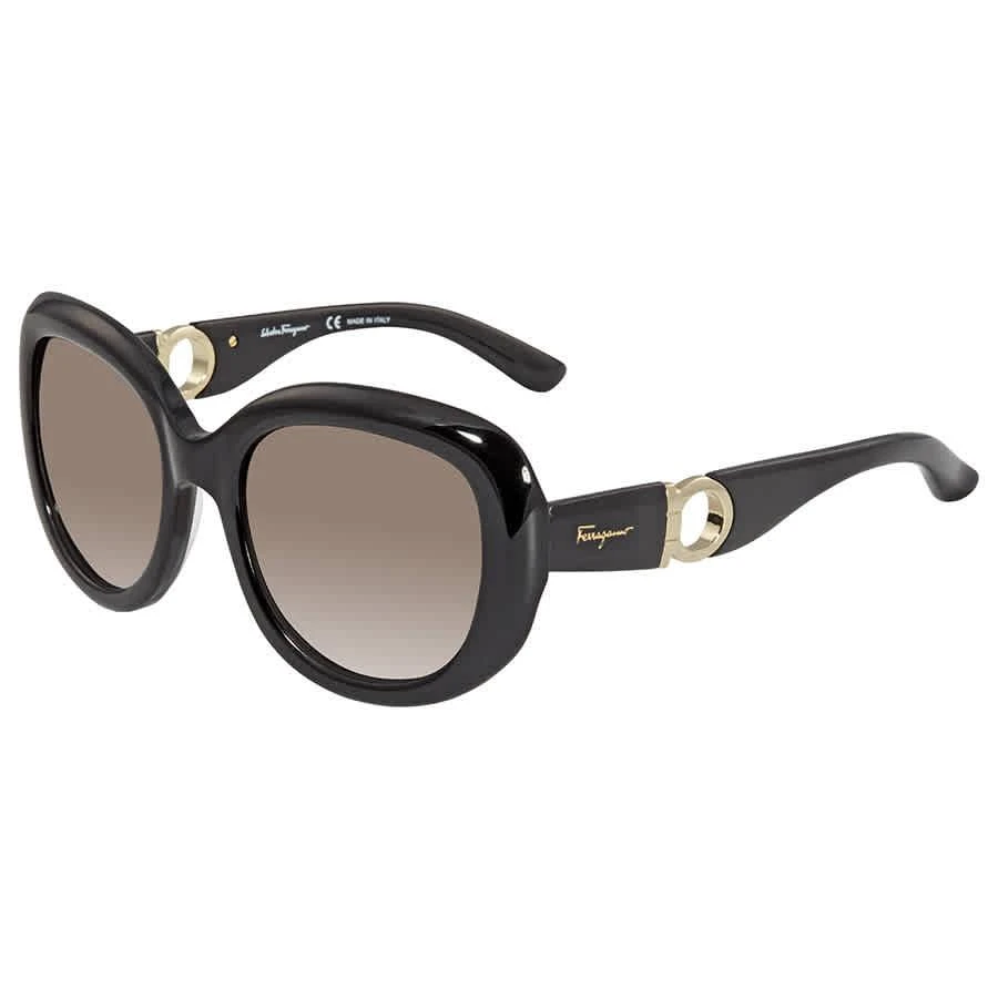 商品Salvatore Ferragamo|Gradient Smoke Oval Ladies Sunglasses SF727S 001 53,价格¥425,第2张图片详细描述