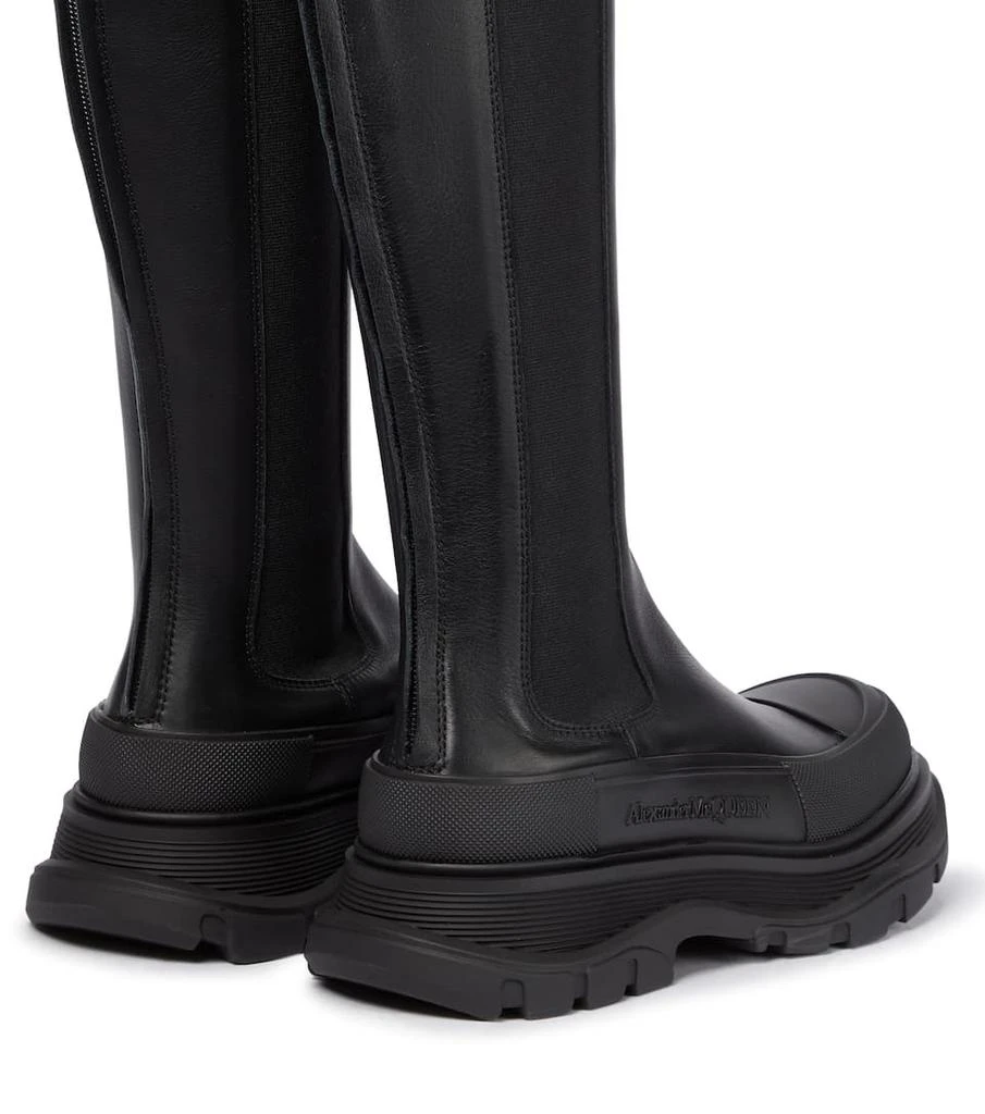 商品Alexander McQueen|Tread leather knee-high boots,价格¥10193,第3张图片详细描述