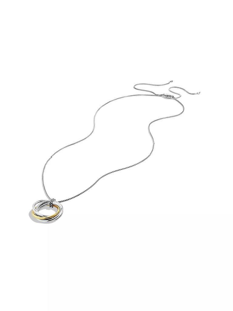 商品David Yurman|Crossover Pendant Necklace with 14K Yellow Gold,价格¥10871,第3张图片详细描述