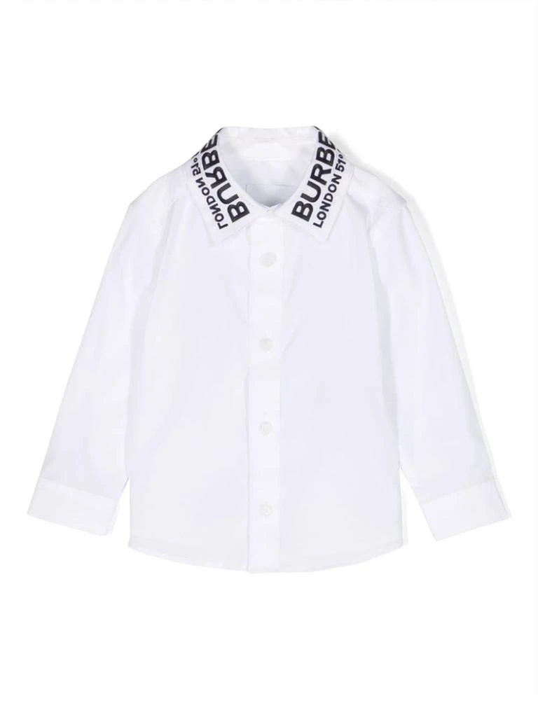 商品Burberry|Camicia Bianca In Popeline Di Cotone Baby Boy,价格¥1717,第1张图片