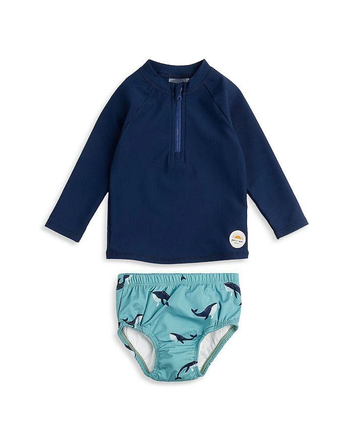 商品Petit Lem|Boys' Long Sleeve Top & Whale Print Diaper Rashguard Swim Set - Baby,价格¥142,第1张图片