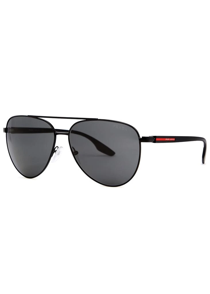 商品Prada|Matte black aviator-style sunglasses,价格¥1973,第1张图片