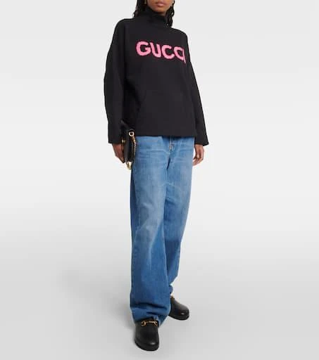 商品Gucci|Logo棉质针织高领运动衫,价格¥11581,第2张图片详细描述