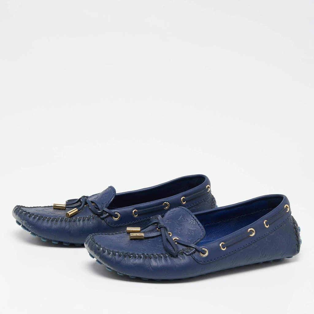 商品[二手商品] Louis Vuitton|Louis Vuitton Blue Leather Gloria Loafers Size 38,价格¥1624,第2张图片详细描述