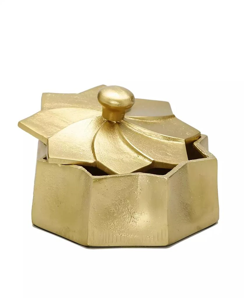 商品Classic Touch|Flower Shaped Jar, 6.5" D,价格¥193,第2张图片详细描述