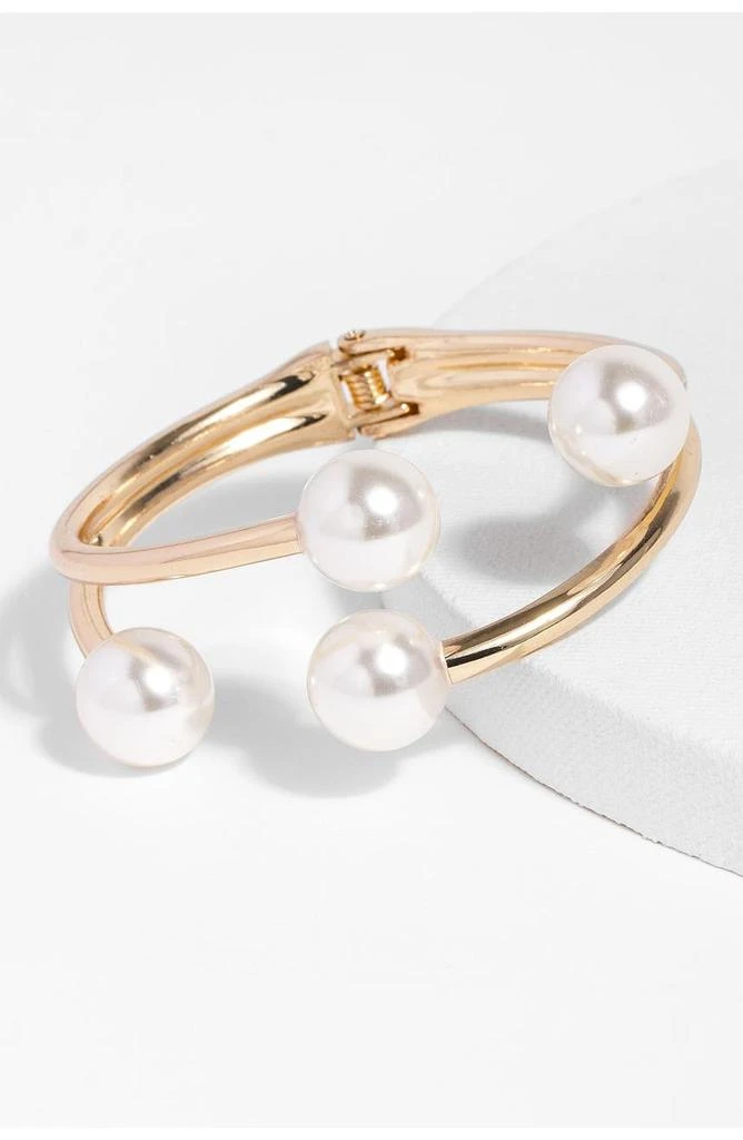 商品SAACHI|Hinged Faux Pearl Cuff,价格¥244,第3张图片详细描述