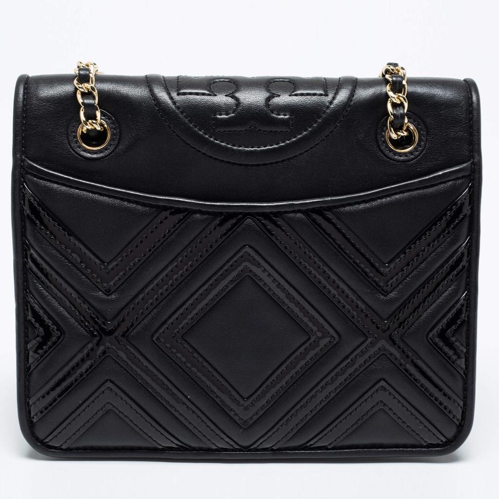 商品[二手商品] Tory Burch|Tory Burch Black Leather Medium Fleming Shoulder Bag,价格¥3043,第6张图片详细描述