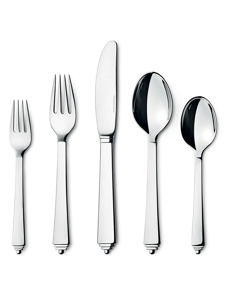 Georg Jensen Five-Piece Pyramid Stainless Steel Flatware from Saks Fifth Avenue