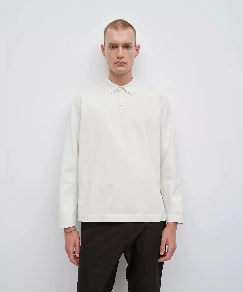 Lightweight Knit Long-Sleeve Polo Shirt 商品