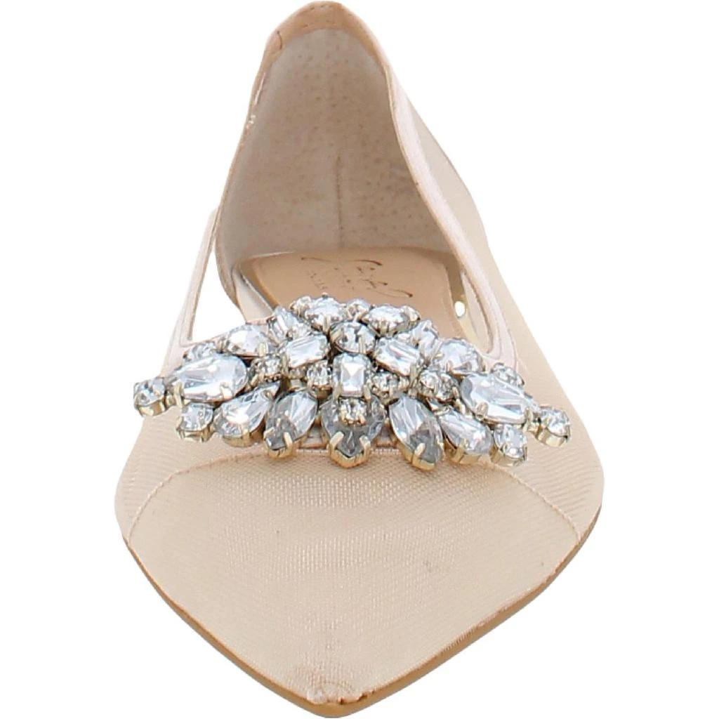 商品Badgley Mischka|Jewel Badgley Mischka Womens Jeri Rhinestone Mesh Ballet Flats,价格¥367,第3张图片详细描述