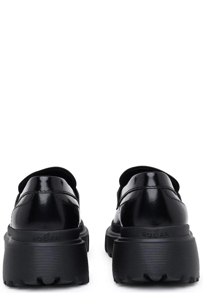 商品hogan|Hogan Logo Plaque Round-Toe Loafers,价格¥2352-¥3075,第4张图片详细描述