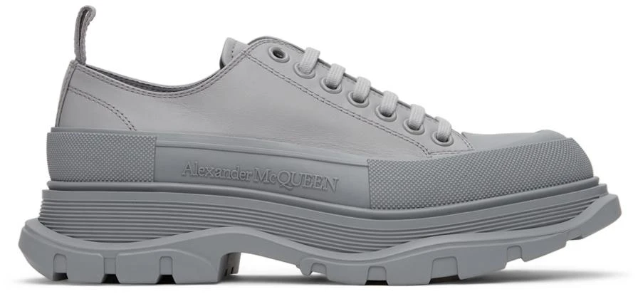 商品Alexander McQueen|Grey Driver Tread Slick Low Sneakers,价格¥2643,第1张图片