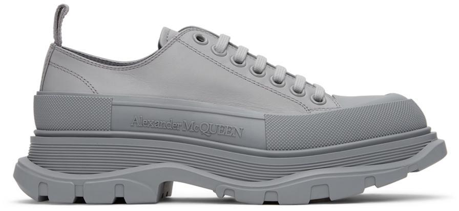 商品Alexander McQueen|Grey Driver Tread Slick Low Sneakers,价格¥6369,第1张图片