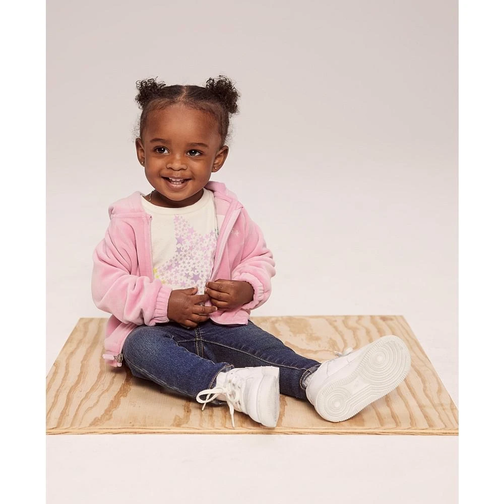 Toddler Girls Full Zip Hoodie, T-shirt and Jeans, 3 Piece Set 商品