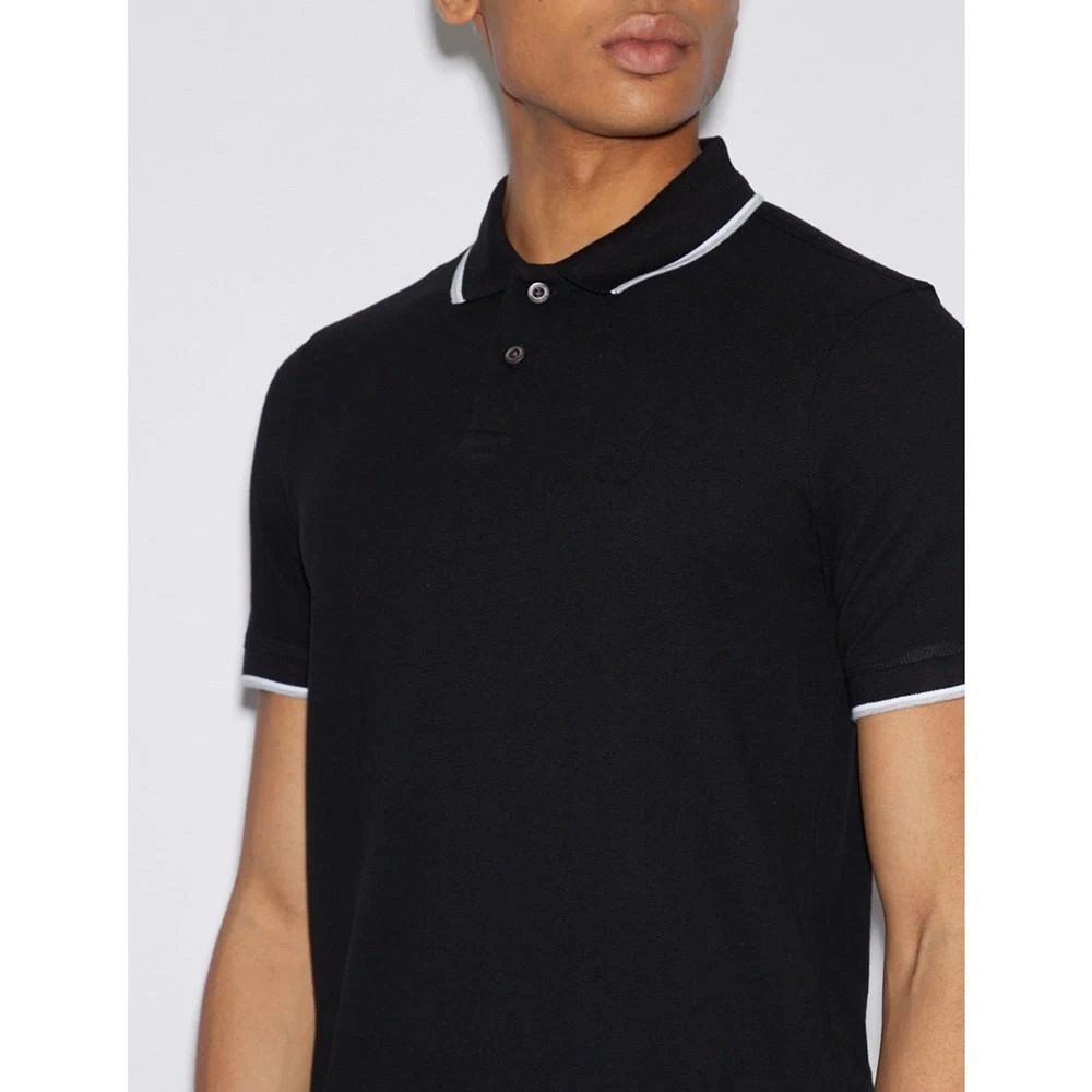 商品Armani Exchange|Men's Contrast Tipped Polo Shirt,价格¥451,第4张图片详细描述