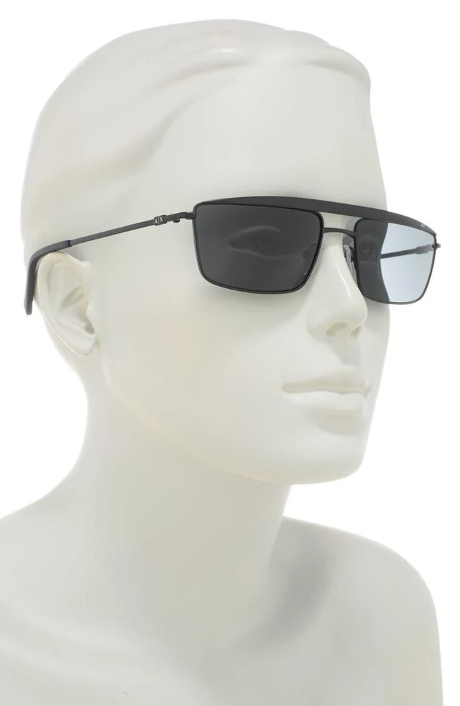 商品Armani Exchange|58mm Rectangle Sunglasses,价格¥263,第3张图片详细描述