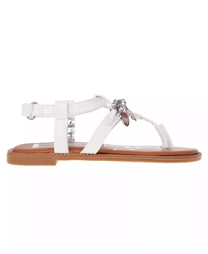 商品Bebe|Big Girl's Strappy Sandal with Metal Chain and Sea Charms Polyurethane Sandals,价格¥127,第3张图片详细描述