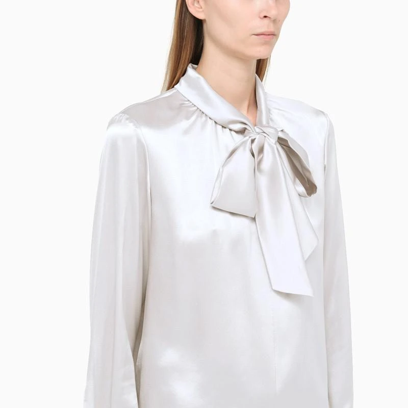 商品Max Mara|White silk satin shirt,价格¥833,第4张图片详细描述